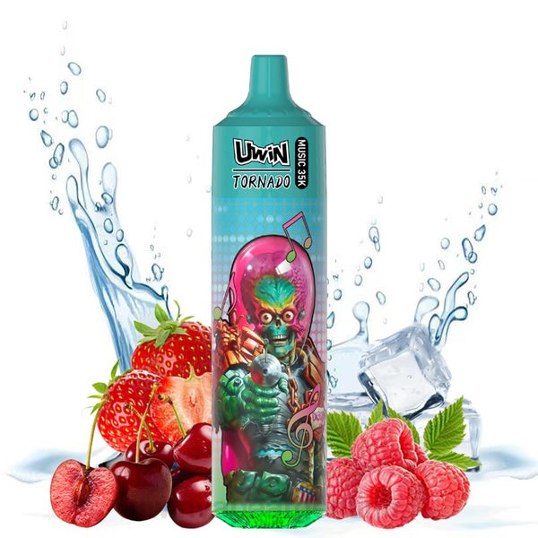 UWIN Vape Reseña - UWIN CRYSTAL vaporizador desechable 35k fresa frambuesa cereza hielo D62622